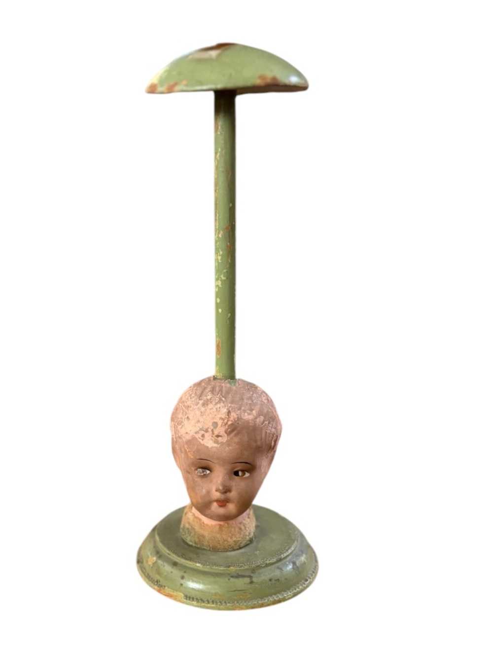 ANTIQUE➕Doll Head Hat Stand Display